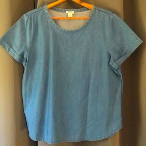J Crew Chambray Top